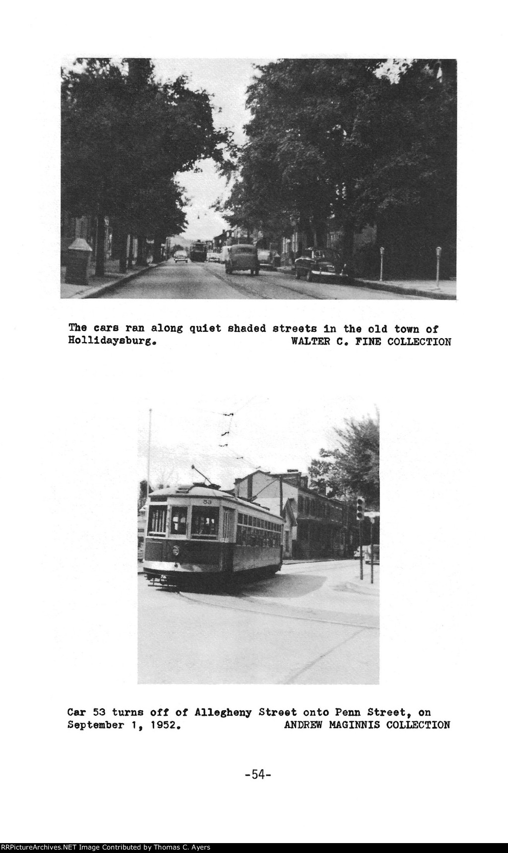 "Altoona's Trolleys," Page 54, 1980